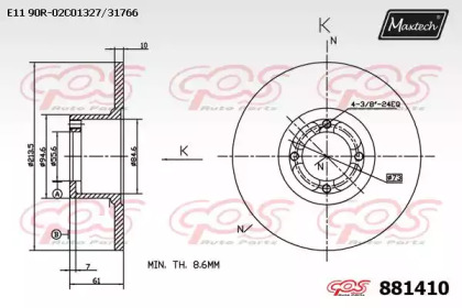 Тормозной диск MAXTECH 881410.0000