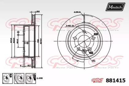 Тормозной диск MAXTECH 881415.6880