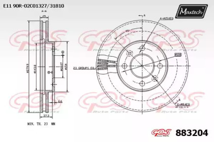 Тормозной диск MAXTECH 883204.0000