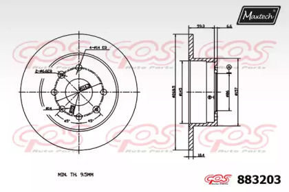 Тормозной диск MAXTECH 883203.0000