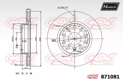 Тормозной диск MAXTECH 871081.0000