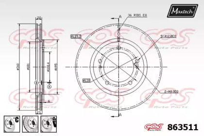 Тормозной диск MAXTECH 863511.6880