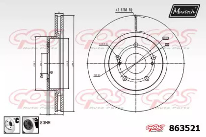 Тормозной диск MAXTECH 863521.6060