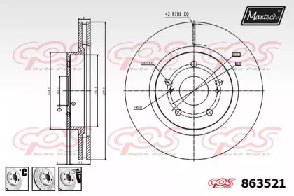 Тормозной диск MAXTECH 863521.6980