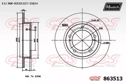 Тормозной диск MAXTECH 863513.0000