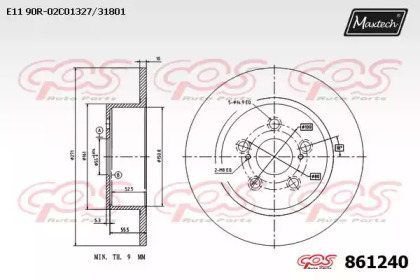 Тормозной диск MAXTECH 861240.0000