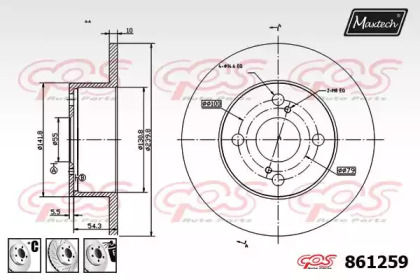 Тормозной диск MAXTECH 861259.6880