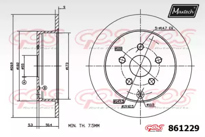 Тормозной диск MAXTECH 861229.0000