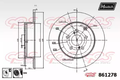 Тормозной диск MAXTECH 861278.6060