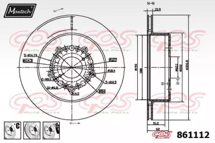 Тормозной диск MAXTECH 861112.6880