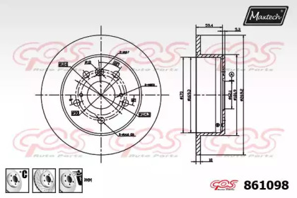 Тормозной диск MAXTECH 861098.6980