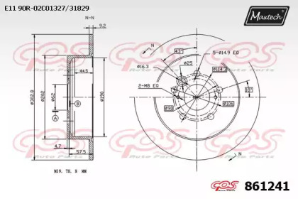 Тормозной диск MAXTECH 861241.0000