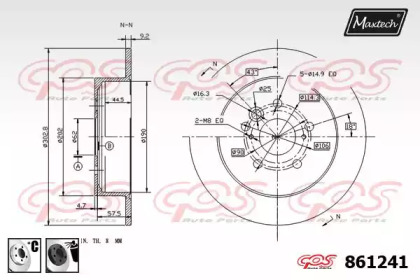 Тормозной диск MAXTECH 861241.6060