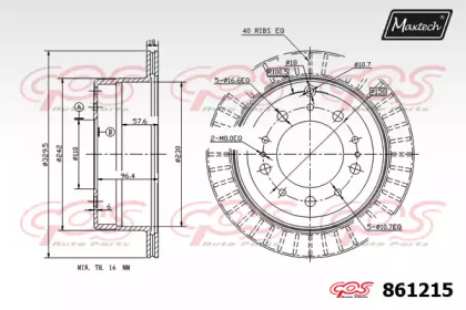 Тормозной диск MAXTECH 861215.0000