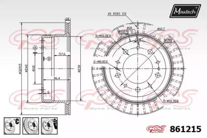 Тормозной диск MAXTECH 861215.6980