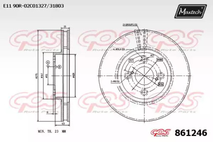 Тормозной диск MAXTECH 861246.0000