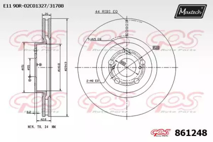 Тормозной диск MAXTECH 861248.0000