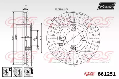 Тормозной диск MAXTECH 861251.6880