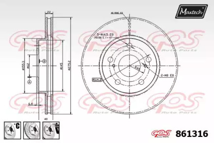 Тормозной диск MAXTECH 861316.6880