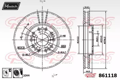 Тормозной диск MAXTECH 861118.6060