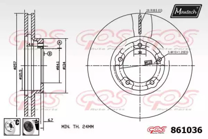 Тормозной диск MAXTECH 861036.6060