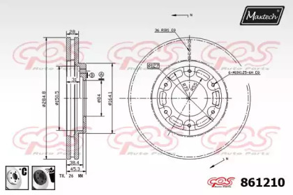 Тормозной диск MAXTECH 861210.6060