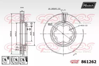 Тормозной диск MAXTECH 861262.6980