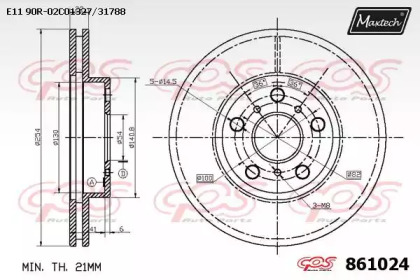 Тормозной диск MAXTECH 861024.0000