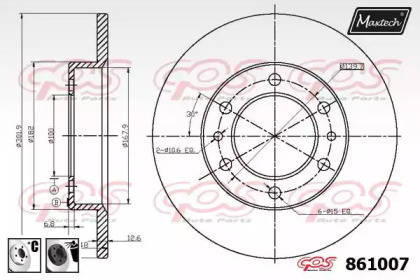 Тормозной диск MAXTECH 861007.6060