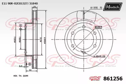 Тормозной диск MAXTECH 861256.0000