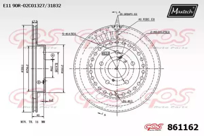 Тормозной диск MAXTECH 861162.0000