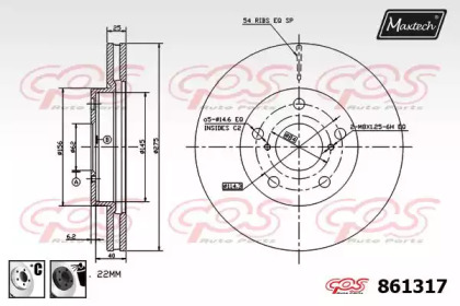 Тормозной диск MAXTECH 861317.6060