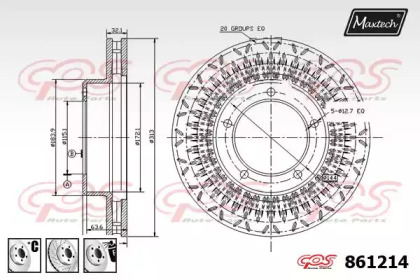 Тормозной диск MAXTECH 861214.6880