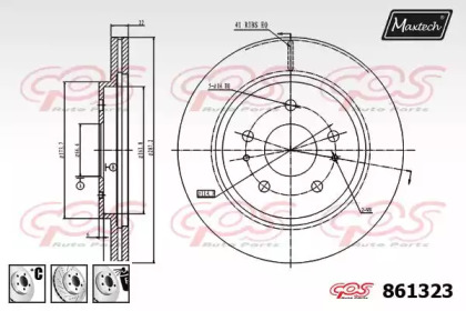 Тормозной диск MAXTECH 861323.6880