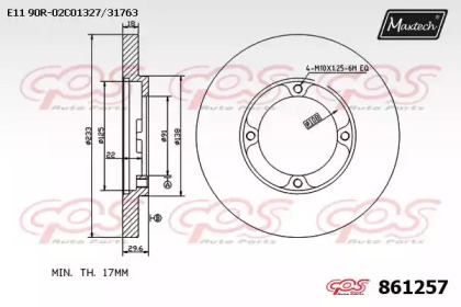 Тормозной диск MAXTECH 861257.0000