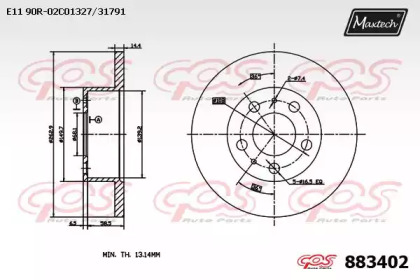 Тормозной диск MAXTECH 883402.0000