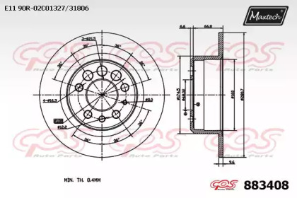 Тормозной диск MAXTECH 883408.0000