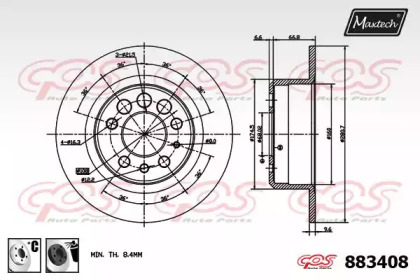 Тормозной диск MAXTECH 883408.6060