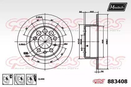 Тормозной диск MAXTECH 883408.6980