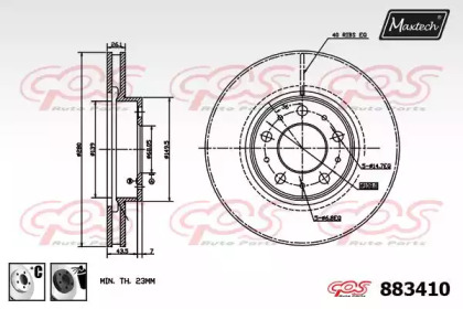 Тормозной диск MAXTECH 883410.6060