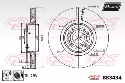 Тормозной диск MAXTECH 883434.6060