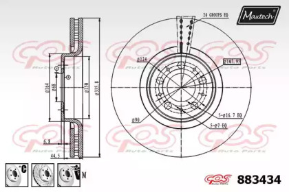 Тормозной диск MAXTECH 883434.6980