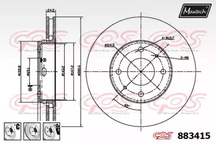 Тормозной диск MAXTECH 883415.6880