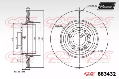 Тормозной диск MAXTECH 883432.0000
