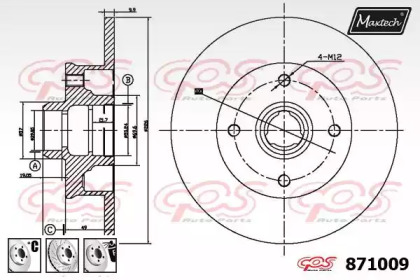 Тормозной диск MAXTECH 871009.6980