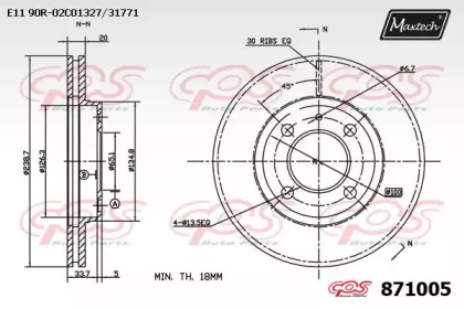 Тормозной диск MAXTECH 871005.0000