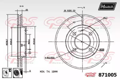 Тормозной диск MAXTECH 871005.6060