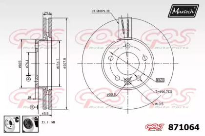 Тормозной диск MAXTECH 871064.6060