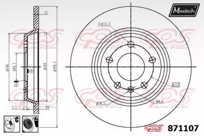 Тормозной диск MAXTECH 871107.6060