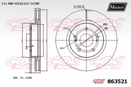 Тормозной диск MAXTECH 863521.0000